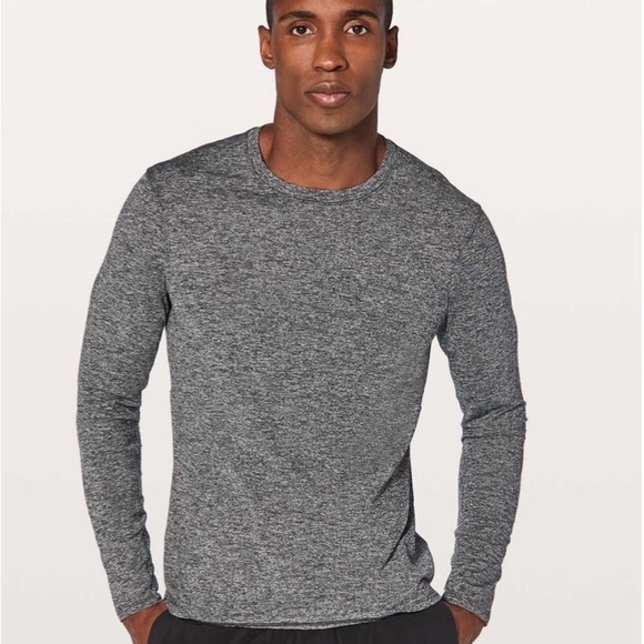 lululemon athletica Men's Long Sleeve Shirt in Dark Gray - Picture 2 of 4